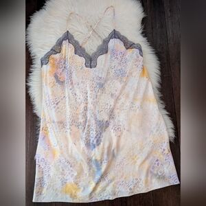 Victoria's Secret Lisa Frank Multicolor Lace Leopard Slip Dress Nightgown XL